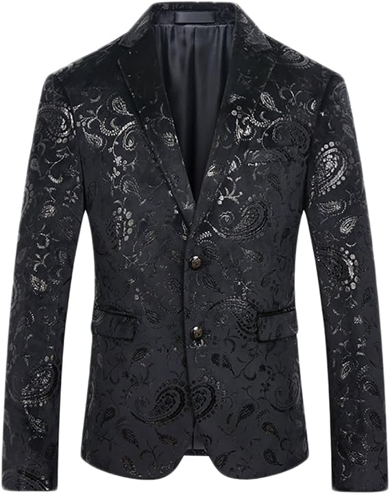 Cloudstyle Men's Dress Floral Suit Jacket Stylish Blazer for Dinner Wedding