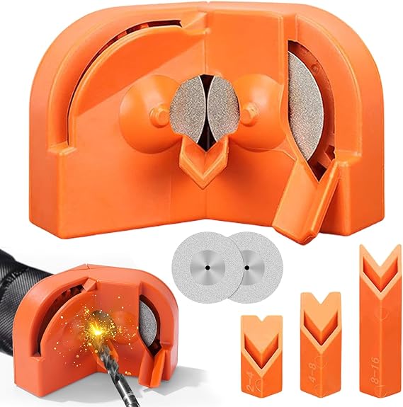 Drill Bit Sharpener for 5/645/8 in Bits, Powered by Electric Drill