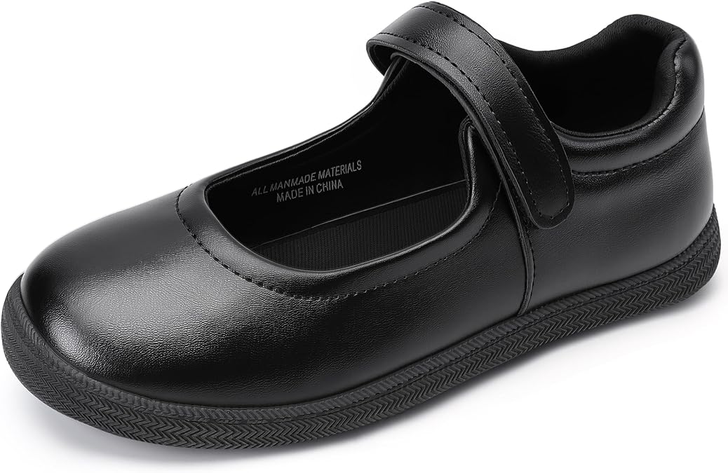 festooning Girls Mary Jane School Uniform Dress Shoes