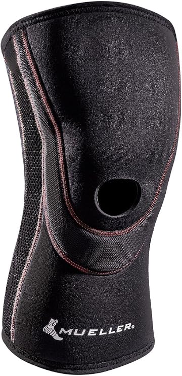 MUELLER Sports Medicine Breathable Open Patella Knee Sleeve, Knee Pain Relief Support for Men and Women, Ideal for Arthritis, Sprains, Black, 3X-Large