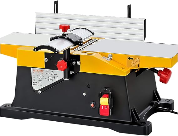 6 Inch Benchtop Jointer - 1800W Multifunctional Jointers Woodworking - Heavy Duty Planer for Wood Cutting - 12000 RPM/min