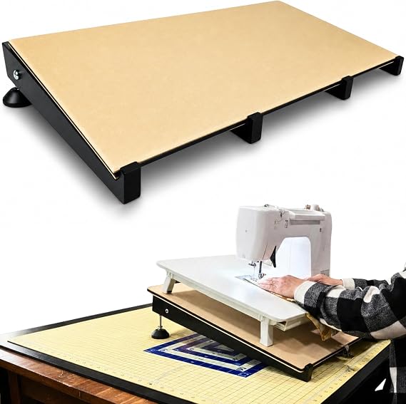 Martelli Large Sewing Machine Tilt Platform (18.75" x 35") Ergonomic Adjustable Angled Stand for Improved Posture, Better Visibility, and Precision Large Quilting & Heavy-Duty Crafting