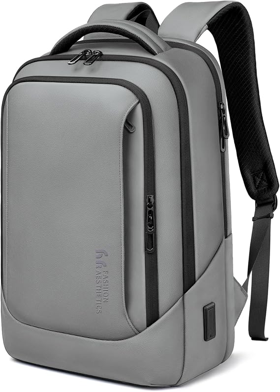 hk Laptop Backpack for Men for 15.6 Inch Computer Bag with USB A&C Charger