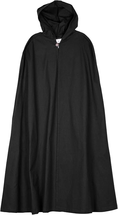 Battle-Merchant Burkhard Medieval Hooded Cloak Unisex Cotton Cape for LARP, Viking & Renaissance Costume
