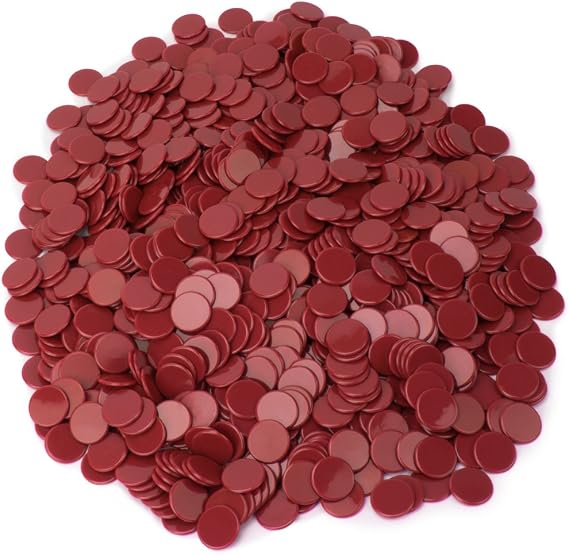 Royal Bingo Supplies 1000-pack of Solid Opaque 3/4-inch Bingo Chips, Great for Classroom Counting and Math Activities