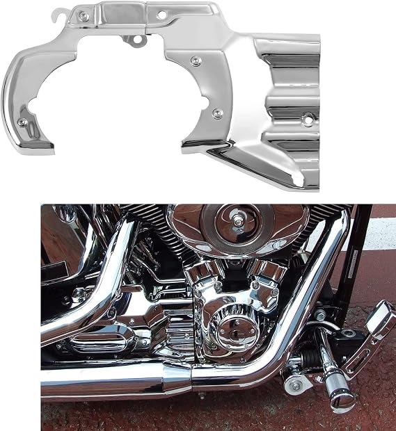 SLMOTO Chrome Engine Transmission Interface Cover Fit For Harley Softail 2007-2017