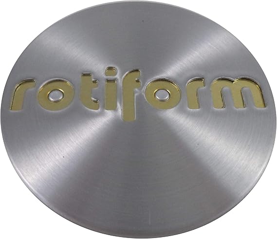 RotiForm Silver Custom Wheel Center Caps # 1003-40MG Gold Emblem (Qty 4)