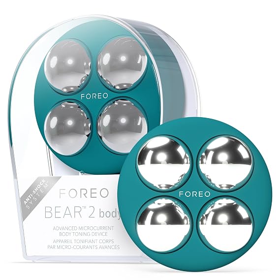 FOREO Bear 2 Body Microcurrent Body Massager - Cellulite Massager,Evergreen