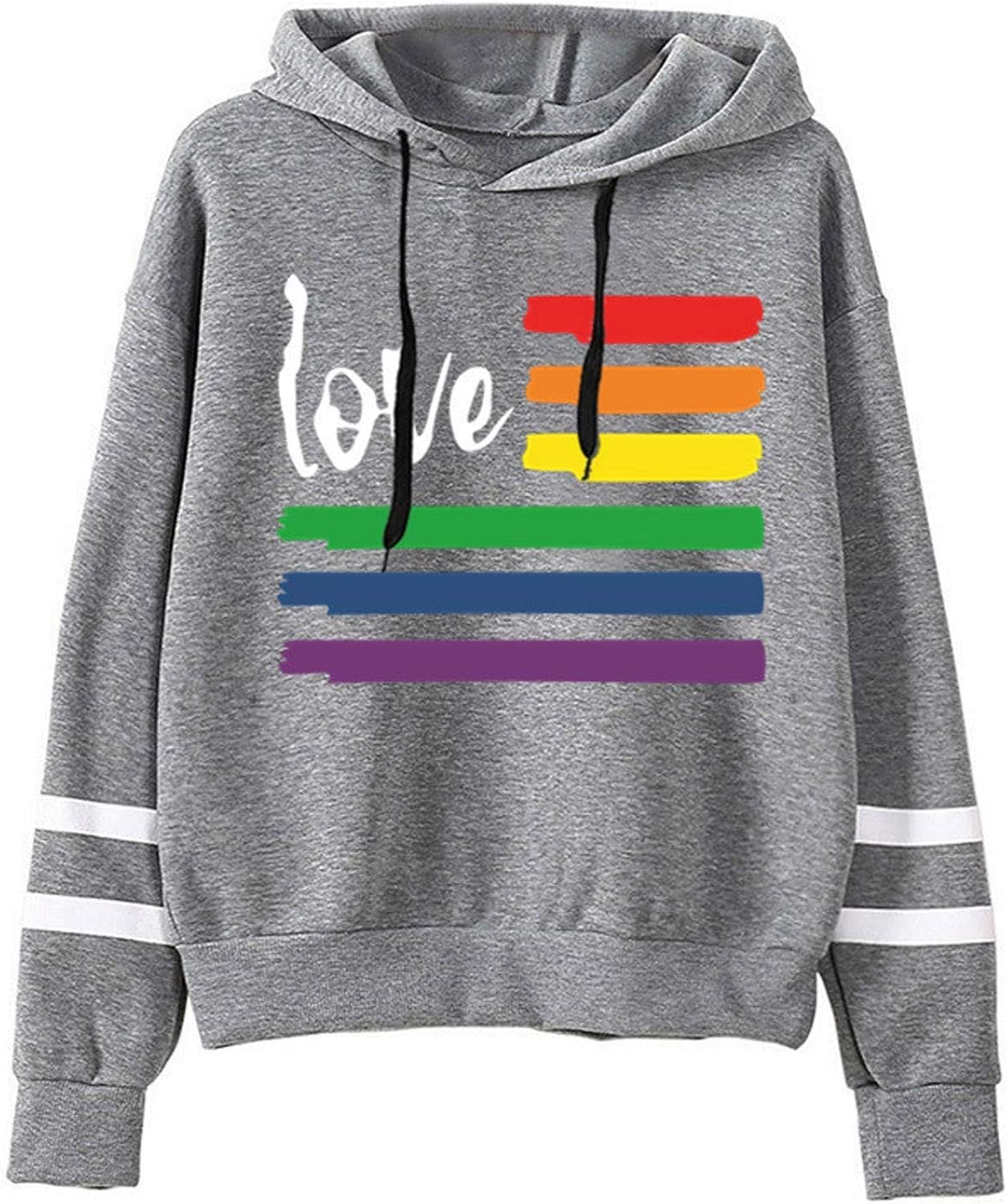 Basysin Long Sleeve Fall Pullovers Women Funny Party Hooded Pullovers Polyester Drawstring with Hood Comfortable