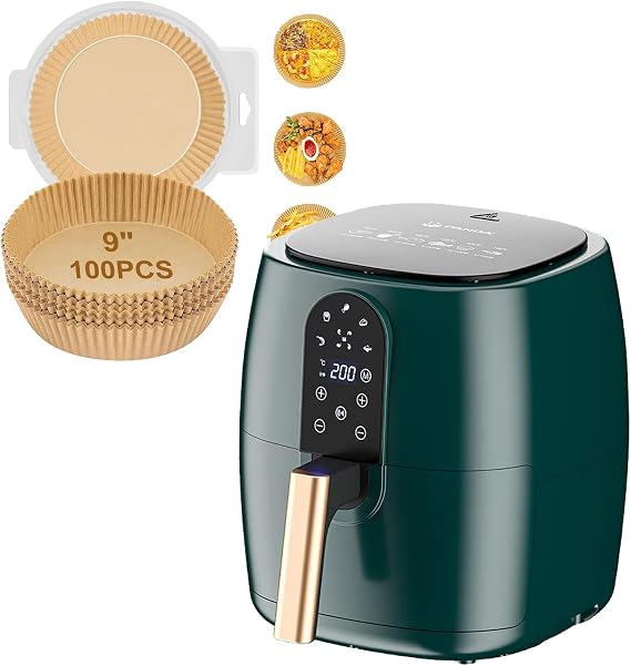 Air Fryer, 1.2 gal 4.5 L / 1.6 gal 6 L Large Capacity, Electric Fryer, Oil-free, For Frying Food, Deli Meals, 1-5 People, Air Fryer Recipe, Air Fryer, 7 Menu Settings, LED Display, Touch Panel