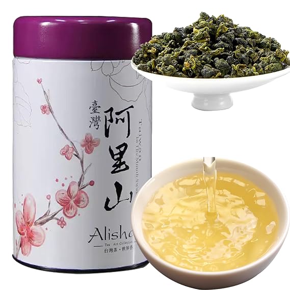 Alishan Oolong Tea Loose Leaf Oolong High Mountain Tea Taiwan Gaoshan Ulong Tea Chinese Fragrant and Sweet 5.3oz/150g