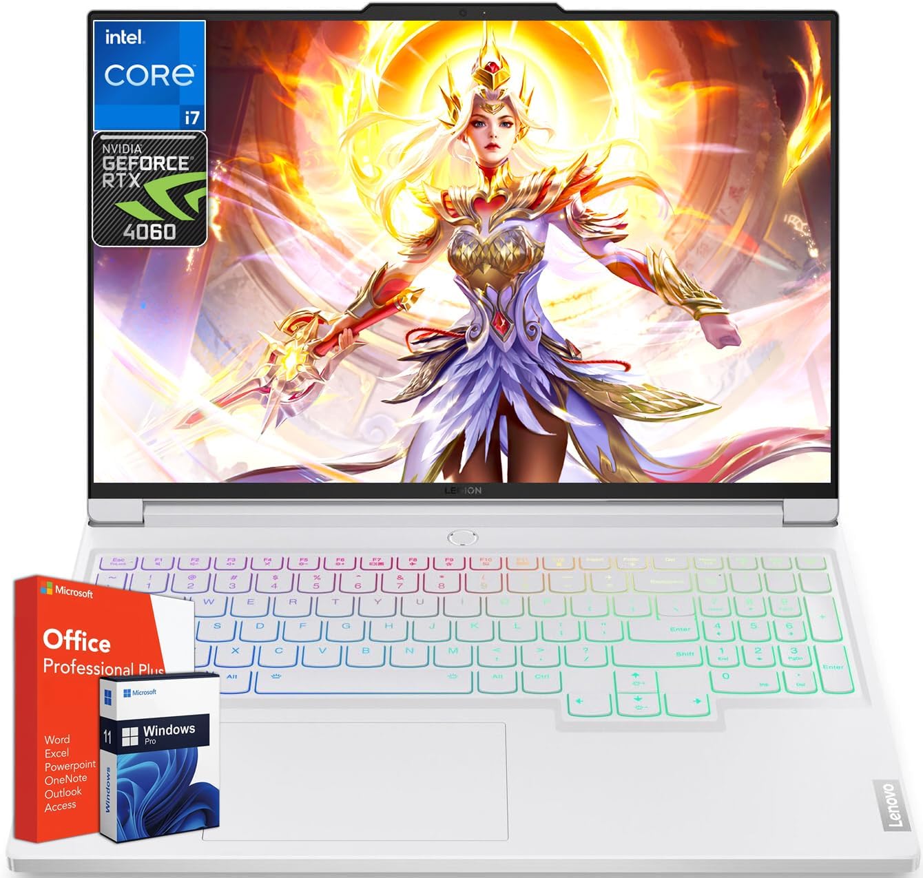 Lenovo Legion 7i Gaming Laptop, Microsoft Office 2024 Lifetime License & Windows 11 Pro, Intel 20-Core i7-14700HXBeats i9-13900HX, 32 GB DDR5, 1 TB SSD, GeForce RTX 4060, 16 WQXGA 240Hz, Backlit