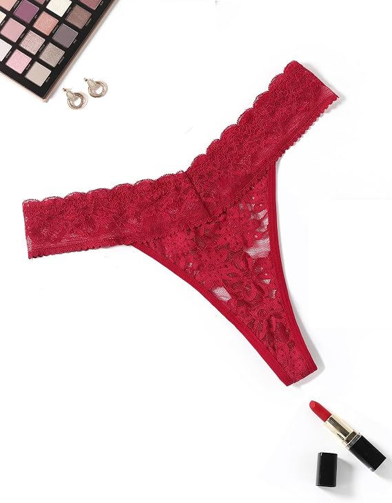Avidlove Thongs for Women Lace Sexy Panties Low Waist Brazilian Underwear