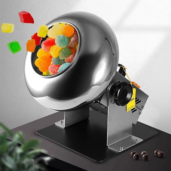 Candy Coating Machine, Automatic Tablet Coating Machine, Chocolate Coating Machine, Sugar Coating Pan, Coating Machine Sugar Pan Peanut Nut Coating(110v)
