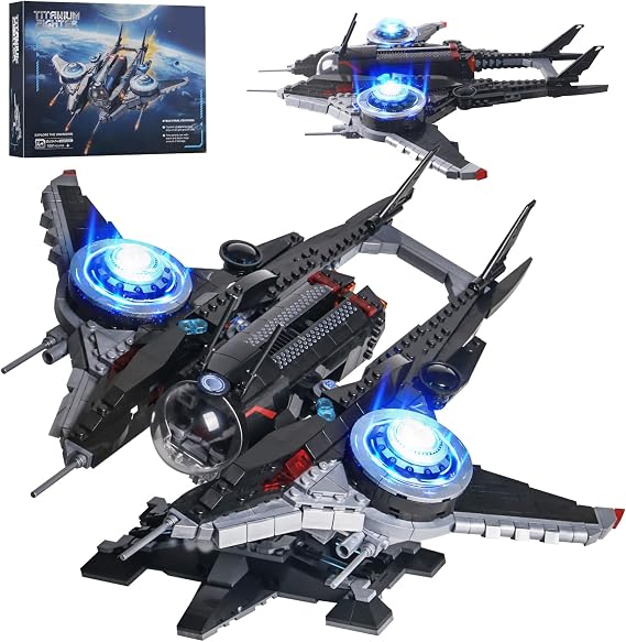 1001PCS Fighter Buildable Starship Building Blocks Set(Compatible with Lego tie Fighter Large Size),Architecture Model UCS Collectible Toy,Best Choice Present for 14+ Boys,Girls or Adult