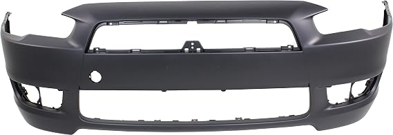 Evan Fischer Front Bumper Cover Compatible with 2008-2015 Mitsubishi Lancer Primed With Fog Light Holes