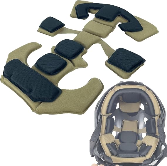 Tactical Helmet Protective Pads, Universal Replacement Memory Foam Helmet Padding Inserts, Shock Absorbing Cushion Kit for Fast/ACH/MICH/USMC/PASGT/Maritime Helmets