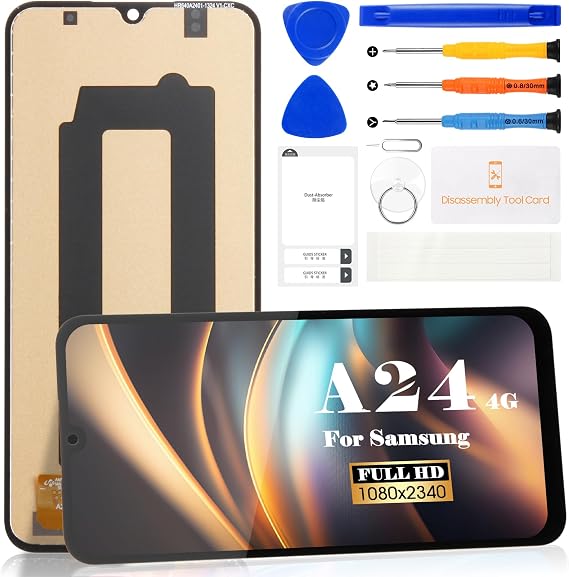 Incell LCD Screen for Samsung Galaxy A24 4g LCD A245 Display for SM-A245F,SM-A245M,SM-A245N LCD Display Touch Screen Digitizer Assembly Repair Parts with Tools (No Frame,Black)