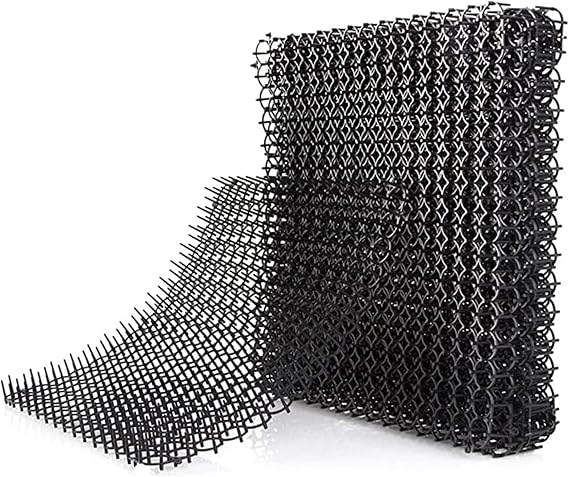 Repellent Outdoor Cat Scat Mat (Set of 12) Repellent Scat Mat with Plastic Spikes Repellent Indoor & Outdoor for All Seasons