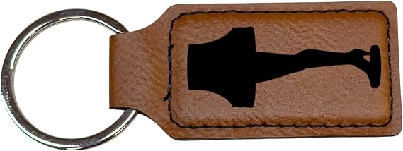 Keychain - Rectangle - Leg Lamp - Leather