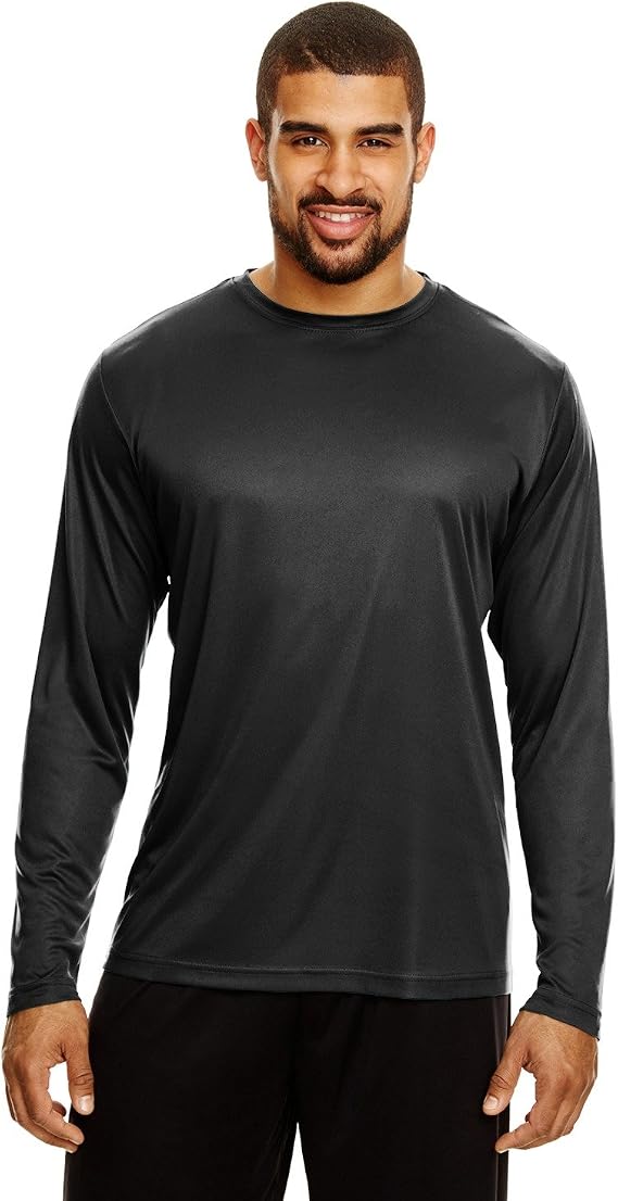 Team 365 Men's Zone Performance Long-Sleeve T-Shirt L BLACK