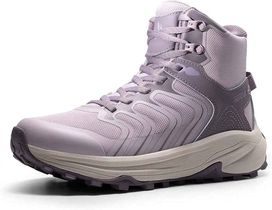 NORTIV 8 Women's Hiking Boots Waterproof with Arch Support Sneakers Walking Outdoor Comfortable Lightweight Boot Echo Mid
