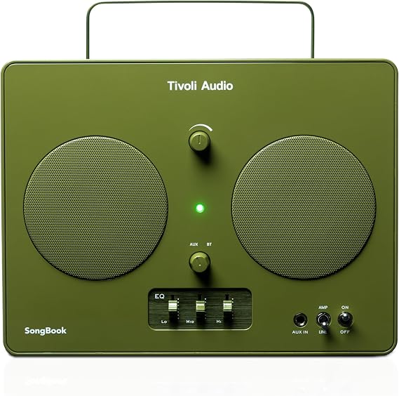 Tivoli Audio Songbook, Premium Bluetooth Sound System with 1/4" Auxiliary Input and Built-in Preamp (Green)