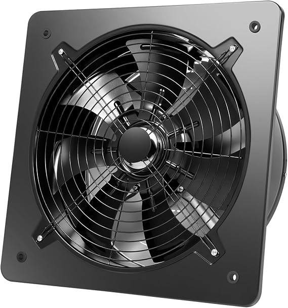 16 inch Exhaust Fan, 300W 2800RPM Through-wall installation Ventilation Fan, Industrial Axial Flow Fan, Utility Blower Ventilator Fan, Exhaust Smoke Fan Ventilation for Kitchen, Bathroom, Garage