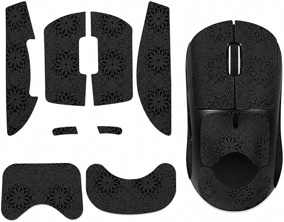 Mouse Grip Tape Compatible with Logitech G Pro Wireless & G Pro X Superlight 2, Anti-Slip Sweat-Absorbent Ultra-Thin Mouse Grip Stickers, Full Coverage Gaming Mouse Grip (Black)
