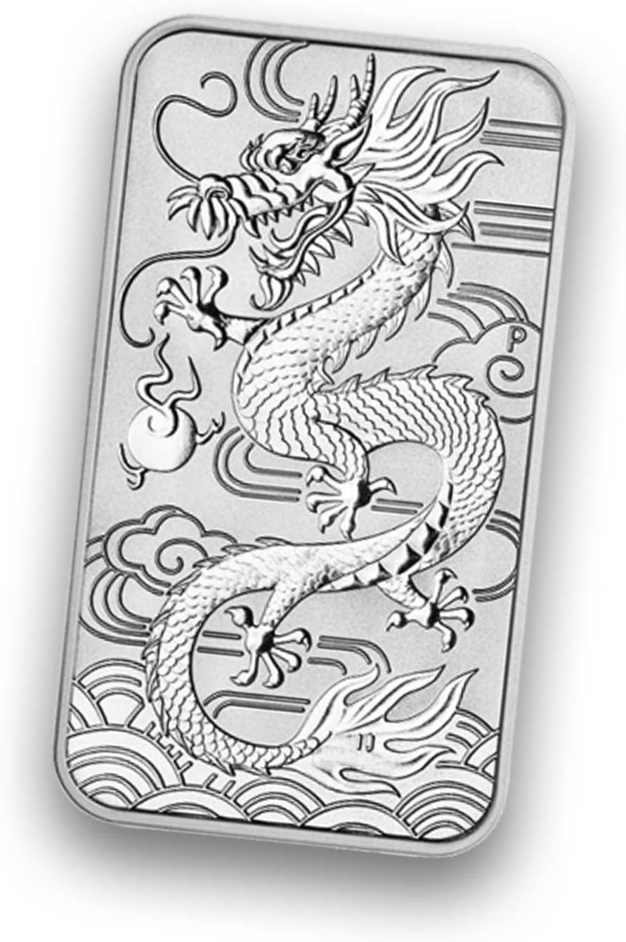 1 Unze Drache Rectangular 2018 Silber 1 oz Silberbarren