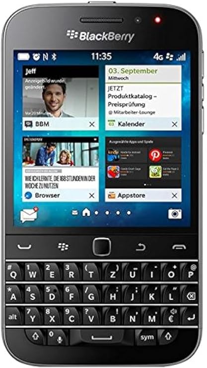 Blackberry Classic Q20 SQC100-1 - QWERTZ Keypad - Factory Unlocked, International Version - Dark Black