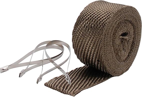 Design Engineering 010123 2" x 25' Pipe Wrap Kit with 4 Locking Ties - Titanium