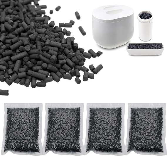 4 Pack Charcoal Refills for Lomi Smart Waste Kitchen Composter, 2.0 Pounds (Activated Charcoal Filters Keep Your Kitchen Smelling Fresh and Odour-Free)