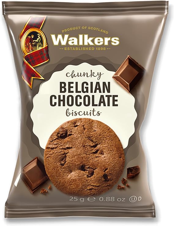 Walker's Shortbread Twin Pack Belgian Chocolate Scottish Biscuits 25g x100