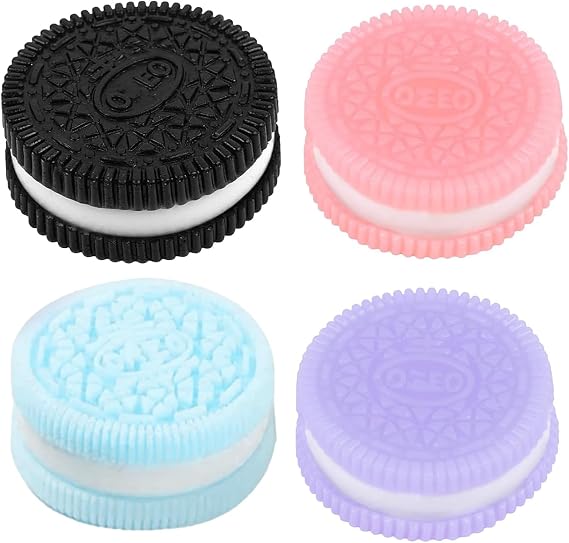 4 Psc Squishy, Fufu Squishy for Teen Multicolor Stress Relief Squishies Biscuit Stress Relief, Desk Accessory for Relieving Anxiety and Stress(15 Used by people over the age of)