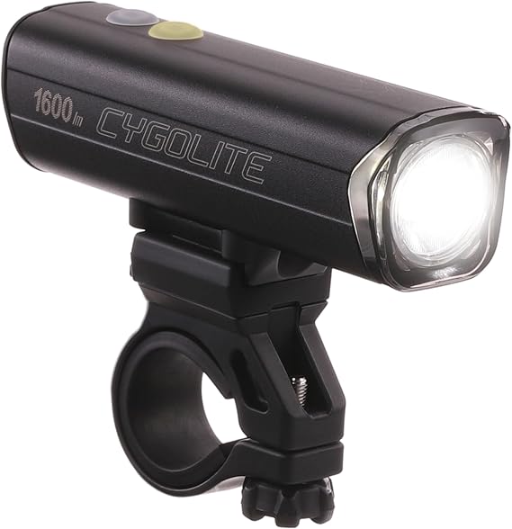 Cygolite Velocity 1600, 1200, 1000, 800 Lumen USB-C Bike Lights Anodized Aluminum Alloy 9 Light Modes Fine Tunable Brightness - Compact, IP67 Waterproof Hard Mount Road & Mountain