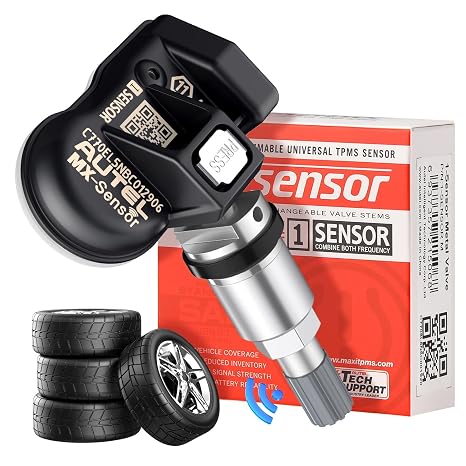 Autel TPMS Tire Sensor 1-Sensor, MX-Sensor 315MHz + 433MHz Metal Valve