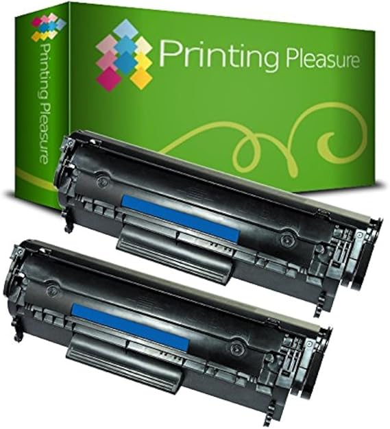 Printing Pleasure 2 Compatible Q2612A FX-10 703 Toner Cartridges for HP LaserJet 1010 1012 1015 1018 1020 1022 3010 3015 3020 3030 3050 Canon LBP2900 LBP2900i LBP3000 MF4120 MF4140 - Black, High Yield