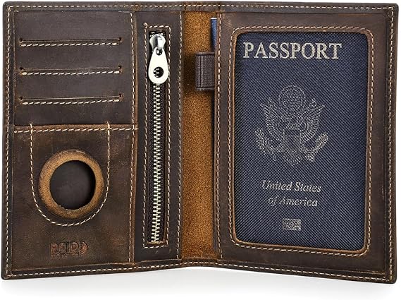 CONTACTS Rfid Passport Holder for Men Leather Passport Wallet by Handmade
