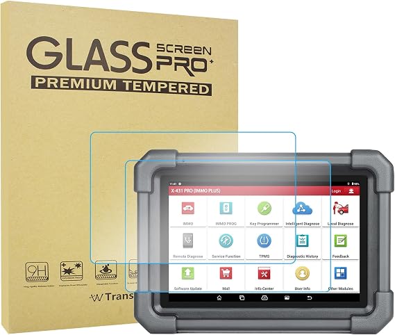2PCS Tempered Glass Screen Protector for LAUNCH X431 Pro IMMO Plus