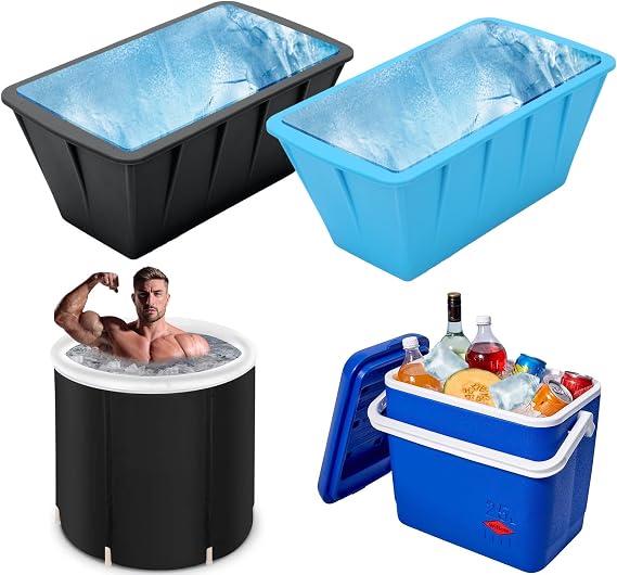2Pack Extra Large Silicone Ice Block Mold for Ice Bath, 12LB Thick Food-Grade Ice Block Molds for Bath Tub, Reusable Ice Cube Bricks Maker Molds, Water Chiller Big Ice Tray for Coolers Ice Bath