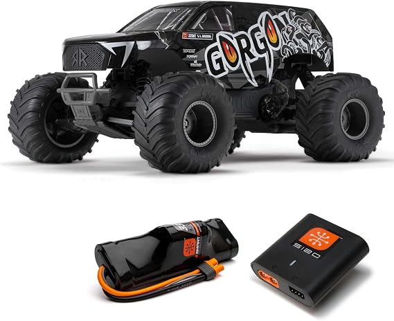 ARRMA Gorgon 2 Wheel Drive MT 1/10 Truck Ready-to-Assemble Kit with Battery & Charger Included, Gunmetal, ARA3230SKT1