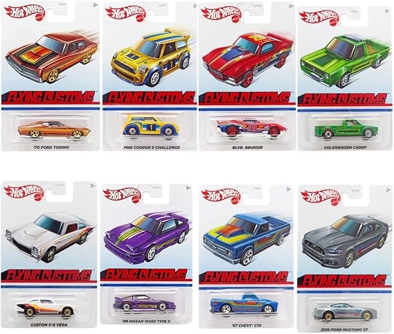 Hot Wheels Exclusive Flying Customs Series Complete Set of 8 Diecast Vehicles