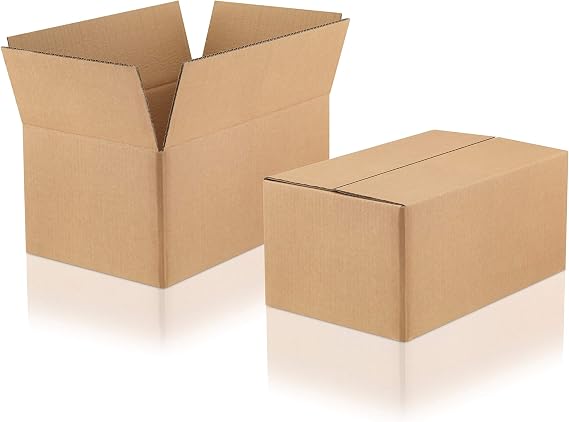 Pack of 10 Double Corrugated Cardboard Boxes 310 x 220 x 250 mm Corrugated Cardboard (No. 2W-38D) Brown - Cardboard Folding Box for Shipping of Goods Parcel & Parcels Medium (M) -