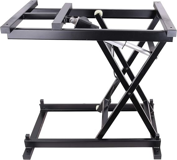 30'' Electric Manual Control Dining Table Coffee Table Lift,Black,110V-240V,Working Platform Computer Desk Electronic Scissor Lift with 2 USB Charger Ports,200LBS Weight Capacity