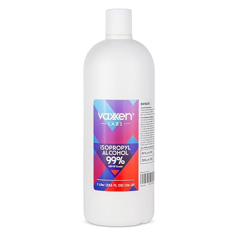 Isopropyl Alcohol 99% (IPA) Made in USA - USP-NF Grade - 99 Percent Concentrated Rubbing Alcohol (1 Liter)