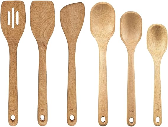 OXO Good Grips 3-Piece Wooden Turner and 3-Piece Wooden Spoon Value Set