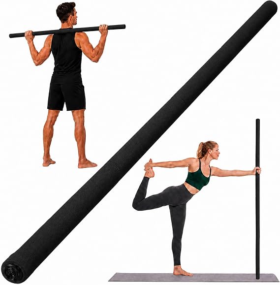 Mobility Stick for Stretching Stick for Flexibility 5ft Steel Yoga Stick