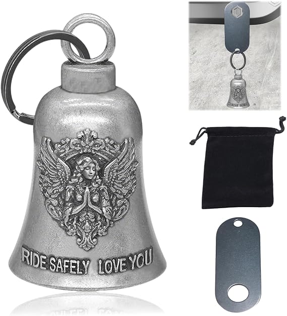 Guardian Bell Guardian Bell for Motorbikes Lucky Charm Cycling Lucky Good Luck Cycling Accessory Suitable for Motorcyclists and Cyclists
