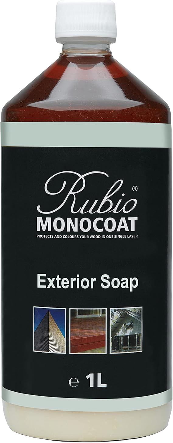 Rubio Monocoat Exterior Soap Wood Cleaner | Superior Outdoor Cleaning | Cleans & Nourishes External Treated Wooden Decks & Furniture | Maintains Natural Beauty for Care & Longevity | 1 Liter